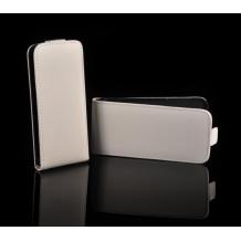 Луксозен кожен калъф Flip за LG Optimus L5 / E610 - бял