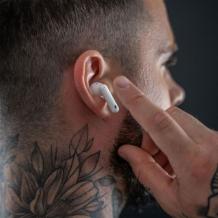 Слушалки Bluetooth безжични 3mk HARDY LifePods Pro - бели