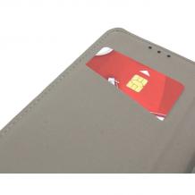 Кожен калъф Magnet Case със стойка за Xiaomi Redmi 9A - златист