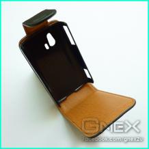 Кожен калъф тип тефтер за Sony Ericsson Xperia mini flip черен