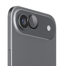 Стъклен протектор / 5D Tempered Glass Camera Lens / за задна камера на Apple iPhone 17 Air (6.9) - метални рингове / черни