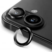 Стъклен протектор / 5D Tempered Glass Camera Lens / за задна камера на Apple iPhone 17 (6.3) - метални рингове