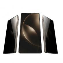 Privacy 5D full cover Tempered glass Full Glue screen protector за Samsung Galaxy S25 Ultra / Privacy стъклен скрийн протектор с лепило от вътрешната страна за Samsung Galaxy S25 Ultra - черен / прозрачен