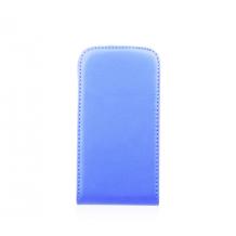Кожен калъф Flip тефтер Flexi за Samsung Galaxy A7 SM-A700 / Samsung A7 - син