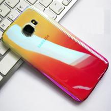 Луксозен гръб Glaze Case за Samsung Galaxy A5 2017 A520 - преливащ / златисто и розово