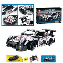 Конструктор с 386 части кола с дистанционно управление - Porsche 911 Racing 