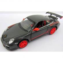 Метална кола с отварящи се врати, светлини и звуци PORSCHE 911 GT3 RS 1:32 - сив
