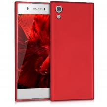 Силиконов калъф / гръб / TPU за Sony Xperia XA1 - червен / мат