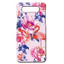 Силиконов калъф / гръб / TPU LUXO за Samsung Galaxy S10 - цветя / розово фламинго