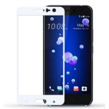 3D full cover Tempered glass screen protector HTC U11 / Извит стъклен скрийн протектор HTC U11 - бял