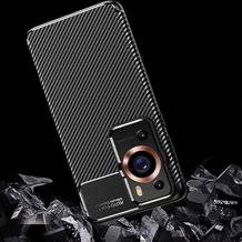 Луксозен силиконов калъф / гръб / кейс TPU case Auto Focus за Huawei P60 Pro - черен кейс / Carbon