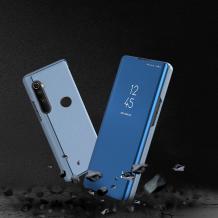 Луксозен калъф Clear View Cover с твърд гръб за Xiaomi Redmi Note 8 / - син