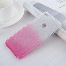 Силиконов калъф / гръб / TPU за Xiaomi RedMi Note 5A - преливащ / сребристо и розово / брокат