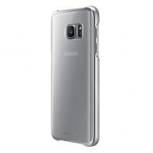 Оригинален твърд гръб Clear Cover EF-QG930CFEGWW за Samsung Galaxy S7 G930 - прозрачен с сребрист кант
