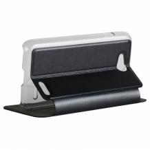 Kожен калъф Flip Cover S-View тип тефтер със стойка за LG L90 D405 - черен