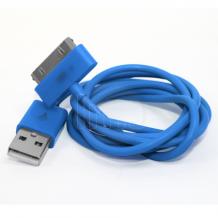 USB кабел за Apple iPhone 4/4s, iPad 2/3, iPod Touch - тъмно син
