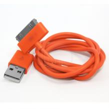 USB кабел за Apple iPhone 4/4s, iPad 2/3, iPod Touch - оранжев