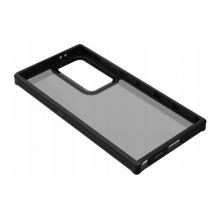 Луксозен гръб / кейс / Crystal Black Case за Samsung Galaxy S24 Ultra - черен мат / черен кант