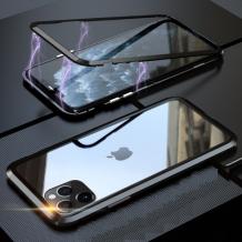 Магнитен калъф Bumper Case 360° FULL за Apple iPhone 11 6.1" - прозрачен / черна рамка