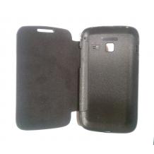 Хоризонтален кожен калъф Flip cover за Samsung Galaxy Y Duos S6102 - черен