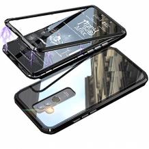 Магнитен калъф Bumper Case 360° FULL за Huawei Mate 20 Lite - прозрачен / черна рамка
