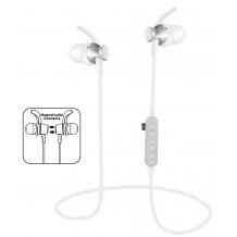 Стерео Bluetooth / Wireless слушалки MS-T4 /sport/ - бели със сребристо