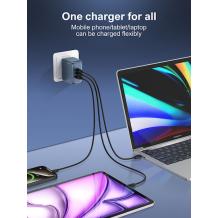 Зарядно устройство LDNIO Q7 GaN 65W с USB-C USB-A и USB Type-C към USB Type-C кабел