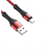 Оригинален USB кабел LDNIO LS402 Type-C USB Cable 5A за Samsung, LG, HTC, Sony, Lenovo и други - червен / 2 метра