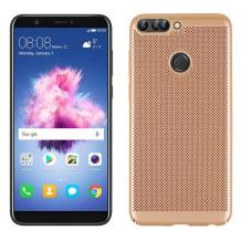 Луксозен твърд гръб за Huawei Y7 Prime 2018 - златист / Grid