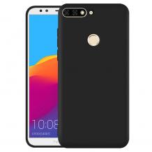 Силиконов калъф / гръб / TPU за Huawei Y7 2018 / Y7 2018 Prime - черен / мат
