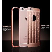 Метален бъмпер / Bumper / с твърд гръб от две части / Ultra Slim Electroplating Aluminum Metal Bumper Xuenair Case за Apple iPhone 6 / 6S - Rose Gold / розов