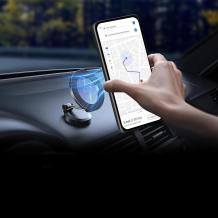 Удароустойчив гръб TPU кейс Slide Camera Case Magnetic Finger Ring Car Holder за Honor 400 Lite - черен