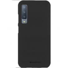 Луксозен силиконов калъф / гръб / TPU Mercury GOOSPERY Soft Jelly Case за Samsung Galaxy A7 2018 A750F - черен
