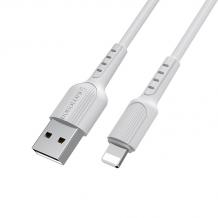 USB кабел за зареждане и пренос на данни / iPhone USB кабел BOROFONE BX16 1m. FAST - бял