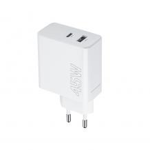 Зарядно устройство Maxlife MXTC-07-45AC PD QC 1x USB-C 1x USB 45W