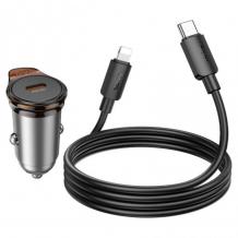 Зарядно устройство за кола комплект HOCO NZ16 PD 30W 1x USB-C с кабел USB-C - Lightning
