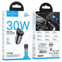 Зарядно устройство за кола комплект HOCO NZ16 PD 30W 1x USB-C с кабел USB-C - Lightning