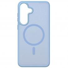 Луксозен гръб / кейс / Matte Case с безжично зареждане MagSafe за Samsung Galaxy S25 FE - светлосин