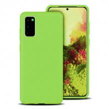 Луксозен силиконов калъф / гръб / Nano TPU за Samsung Galaxy A42 5G - зелен