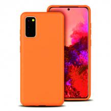 Луксозен силиконов калъф / гръб / Soft Touch TPU за Xiaomi Redmi 9T - оранжев