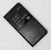 Кожен калъф Flip Cover S-View за Samsung Galaxy Alpha G850 - черен
