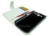 Хоризонтален кожен калъф Flip за Samsung GALAXY S3 S III i9300 - бял