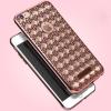 Луксозен силиконов калъф / гръб / TPU 3D с камъни за Apple iPhone 5 / iPhone 5S / iPhone SE - Rose Gold / ромбове