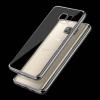 Луксозен силиконов калъф / гръб / TPU за Samsung Galaxy S7 G930 - прозрачен / тъмно сив кант