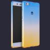 Силиконов калъф / гръб / TPU за Huawei Ascend P8 Lite / Huawei P8 Lite - синьо и жълто / преливащ
