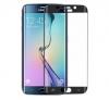Скрийн протектор извит ТПУ / мек / удароустойчив Full Screen за Samsung Galaxy S6 Edge G925 / S6 EDGE - Black / черен