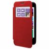 Кожен калъф Flip тефтер S-View със стойка за Nokia Lumia 630 / Nokia Lumia 635 - червен