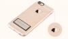 Луксозен силиконов калъф / гръб / TPU TOTU Design Metal Holder and Damping за Apple iPhone 6 / 6S - прозрачен