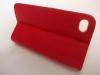 Кожен калъф Flip тефтер ROCH със стойка за Apple iPhone 4 / iPhone 4S - червено и бяло