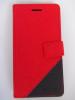 Кожен калъф Flip тефтер Mr.Coo със стойка за HTC Desire 600 / 606W - червено и черно